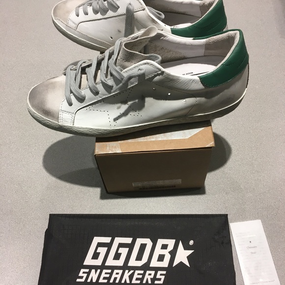 Golden Goose Superstar Sneaker White Green 40 NIB - Picture 2 of 7
